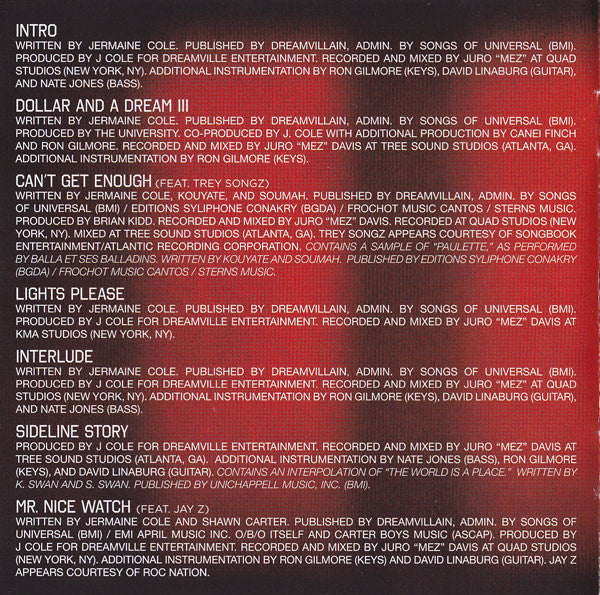 J. Cole : Cole World: The Sideline Story (CD, Album)