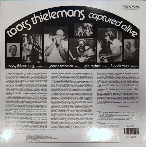 Toots Thielemans : Captured Alive (LP, Album, RE, RM)