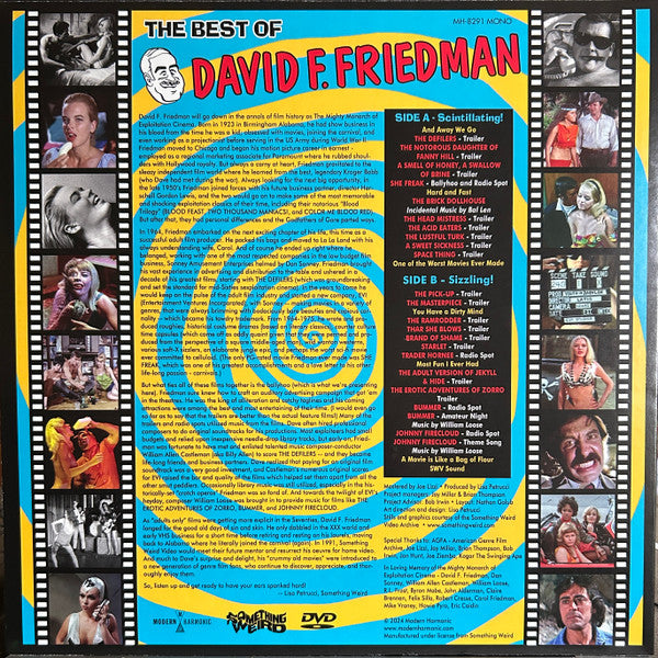 David F. Friedman : The Best Of David F. Friedman (LP, Comp, Mono + DVD)