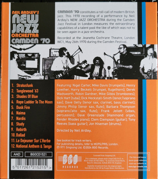 The New Jazz Orchestra : Camden '70 (CD, Album, RE, RM)