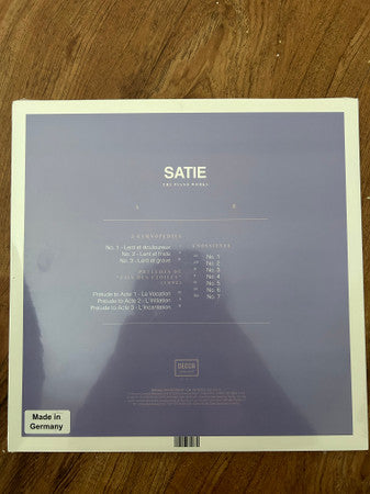 Erik Satie : The Piano Works (LP, Album, Comp, Ltd, Cle)