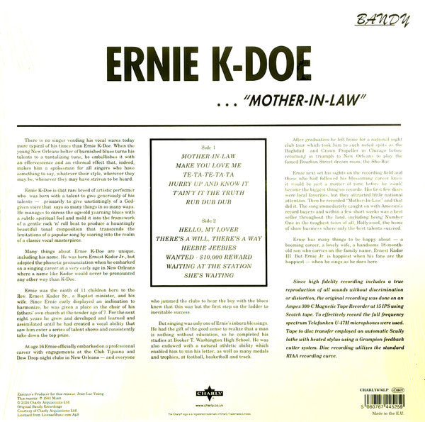 Ernie K-Doe : Mother-In-Law (LP, Album, RE)