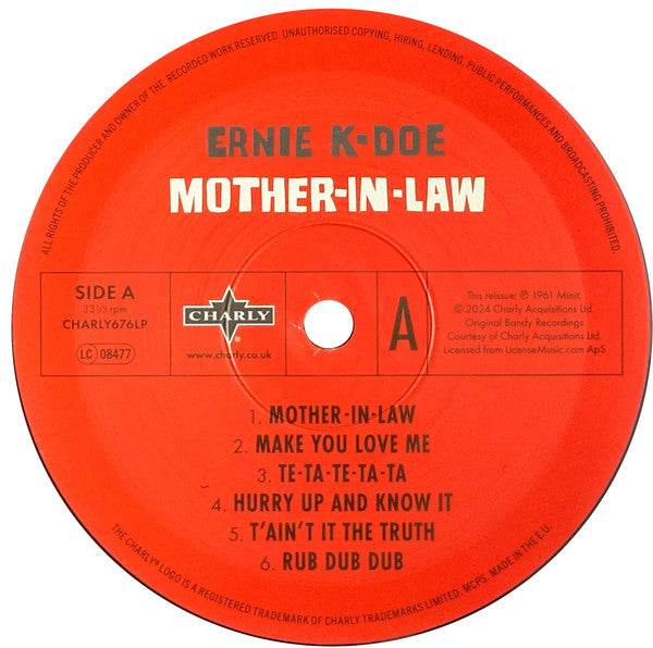 Ernie K-Doe : Mother-In-Law (LP, Album, RE)