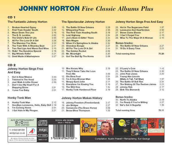 Johnny Horton : Five Classic Album Plus (2xCD, Comp)