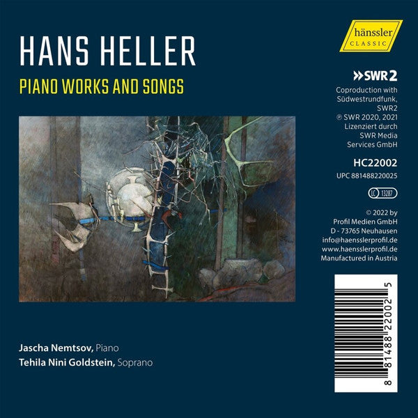 Hans Heller, Jascha Nemtsov, Tehila Nini-Goldstein : Piano Works And Songs (CD, Album)