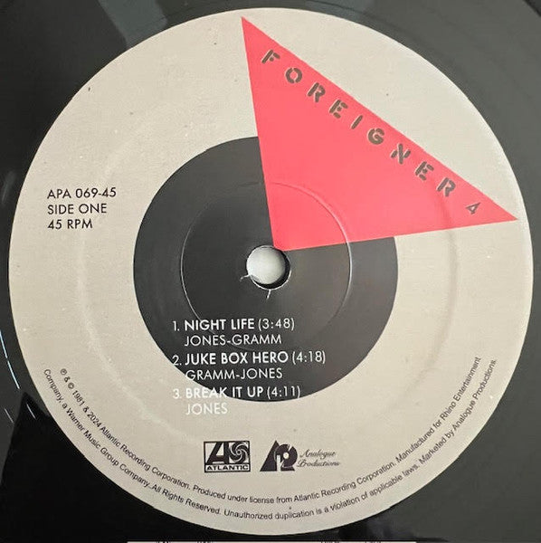 Foreigner : 4 (2x12", Album, Ltd, Num, RE, 180)