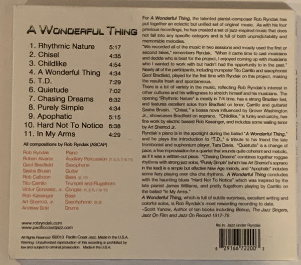 Rob Ryndak : A Wonderful Thing (CD)