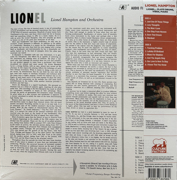 Lionel Hampton : Lionel...Plays Drums, Vibes, Piano (LP, RE)