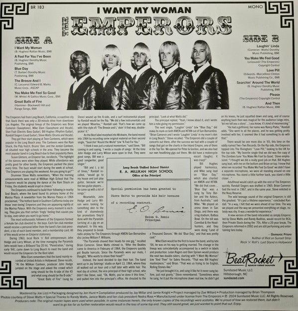The Emperors (3) : I Want My Woman (LP, Comp, Whi)