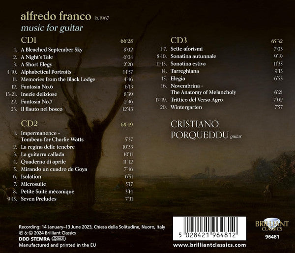 Alfredo Franco (4) - Cristiano Porqueddu : Music For Guitar (3xCD, Album)