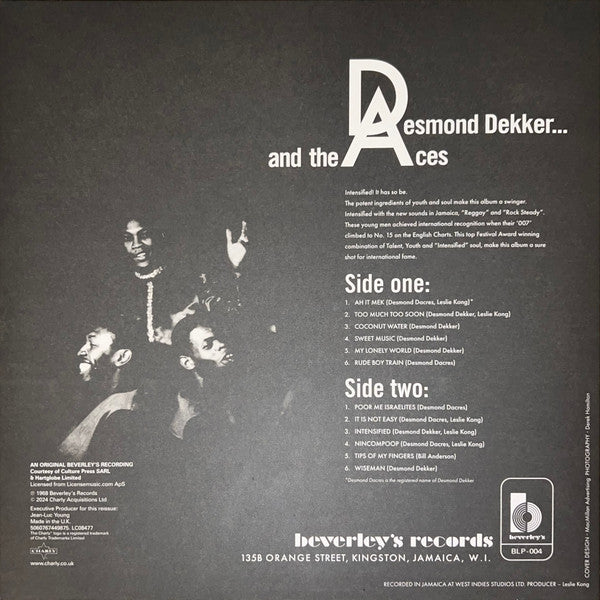 Desmond Dekker & The Aces : Intensified (LP, Album, RE, RM)