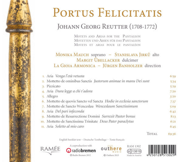 Monika Mauch, Stanislava Jirků, La Gioia Armonica : Portus Felicitatis – Motets & Arias By Johann Georg Reutter (CD, Album)
