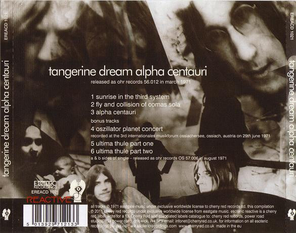 Tangerine Dream : Alpha Centauri (CD, Album, RE, RM)
