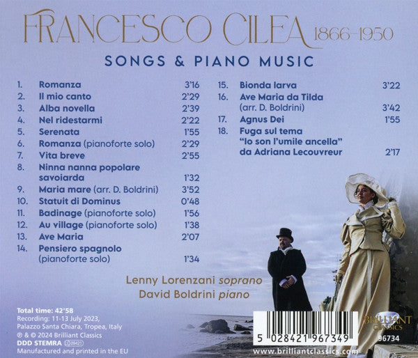 Francesco Cilea - Lenny Lorenzani • David Boldrini : Songs & Piano Music (CD, Album)