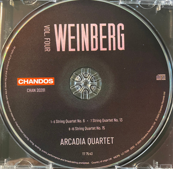 Mieczysław Weinberg - Arcadia String Quartet : String Quartets Nos 6, 13, And 15 (Vol. Four) (CD)