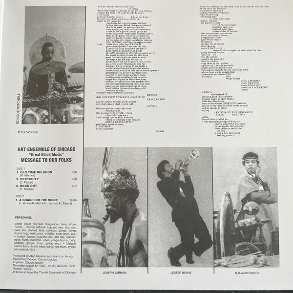 The Art Ensemble Of Chicago : Message To Our Folks (LP, Album, RE, RM, Gat)