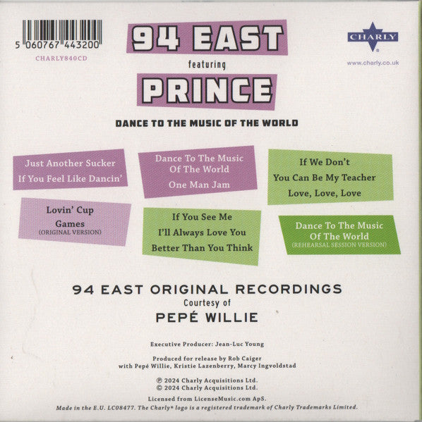 94 East Featuring Prince : Dance To The Music Of The World (CD)