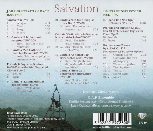 Johann Sebastian Bach & Dmitri Shostakovich - Dorothee Mields, G.A.P Ensemble : Salvation (Vocal And Instrumental Music) (CD, Album)