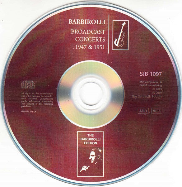 Sir John Barbirolli, Hallé Orchestra, Maisie Ringham : Broadcast Concerts 1947 & 1951. Mozart: Eine Kleine Nachtmusik / Delius: Fennimore And Gerda / Beethoven: Symphony No.4 / Creston: Fantasy For Trombone And Orchestra (CDr, Comp, Mono, RM)