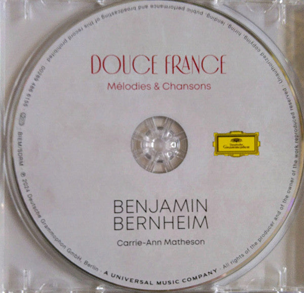 Benjamin Bernheim, Carrie-Ann Matheson : Douce France (Mélodies & Chansons) (CD, Album)