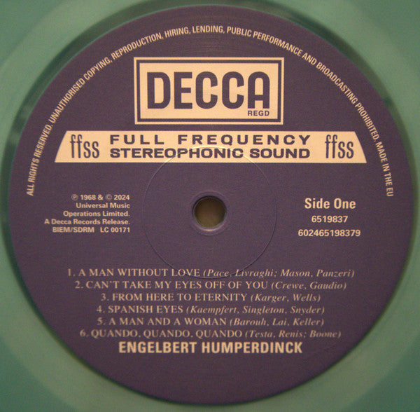 Engelbert Humperdinck : A Man Without Love (LP, Album, RP, Bot)