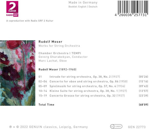 Rudolf Moser (2), Chamber Orchestra I Tempi, Gevorg Gharabekyan, Marc Lachat : Works For String Orchestra (CD, Album)
