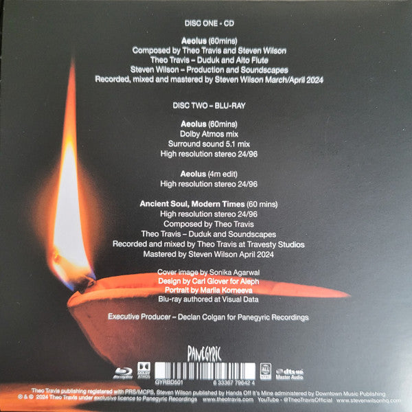 Theo Travis : Aeolus: One Hour Duduk Meditation (CD + Blu-ray, Blu-ray-A, Comp, Multichannel + Albu)