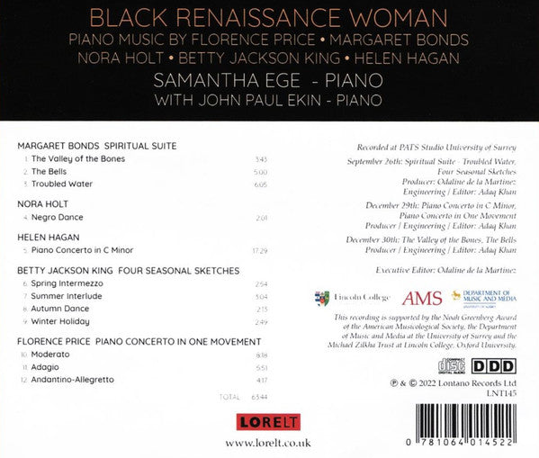 Samantha Ege : Black Renaissance Woman (CD, Album)