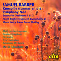 Samuel Barber, Molly McGurk, London Symphony Orchestra, West Australian Symphony Orchestra, David Measham :  Symphony 1/ Essays Nos.1 & 2/ Night Flight/ Music From Scene From Shelley/ Knoxville (Summer Of 1915) (CD, RE, RM)