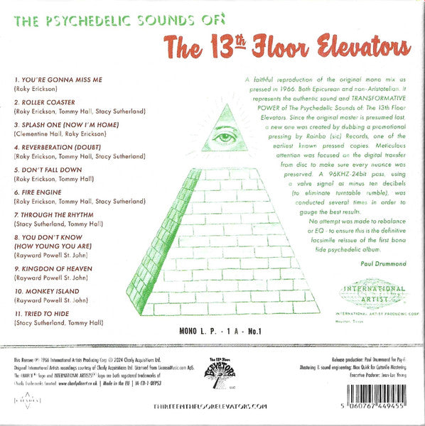 13th Floor Elevators : The Psychedelic Sounds Of The 13th Floor Elevators (CD, Album, Mono, RE, RM, Dig)