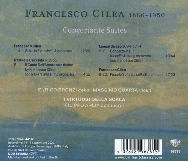 Francesco Cilea - Enrico Bronzi, Massimo Quarta, I Virtuosi Della Scala, Filippo Arlia : Concertante Suites (CD, Album)