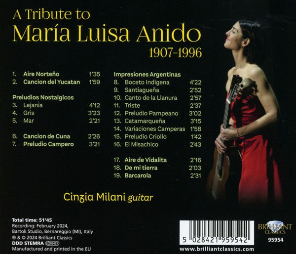 María Luisa Anido - Cinzia Milani : A Tribute To María Luisa Anido (CD, Album)