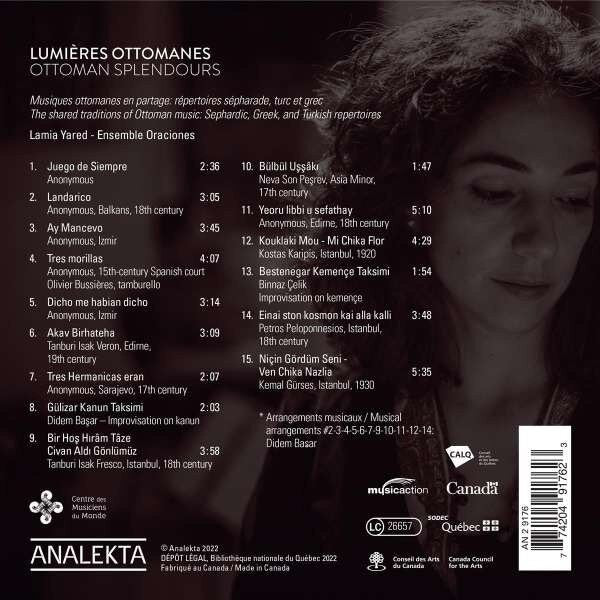 Lamia Yared, Ensemble Oraciones : Ottoman Splendours (Lumières Ottomanes) (CD, Album)