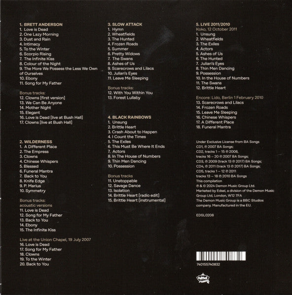 Brett Anderson : Collected Solo Work (CD, Album, RE + CD, Album, RE + CD, Album, RE + CD)