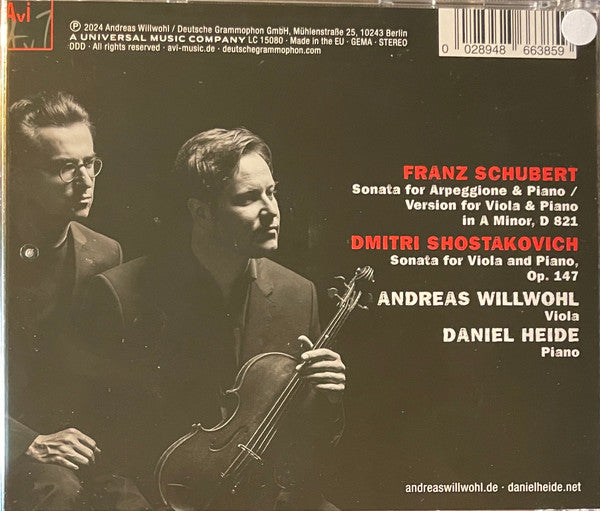 Franz Schubert & Dmitri Shostakovich - Andreas Willwohl, Daniel Heide : Viola & Piano (CD)