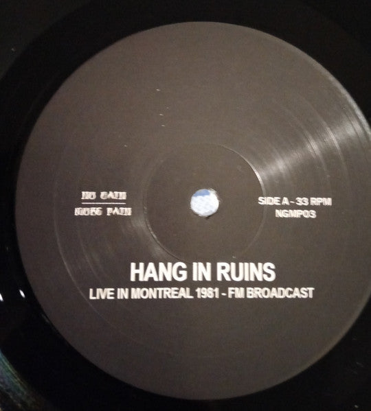 Ozzy Osbourne : Hang In Ruins - Live In Montreal 1981 - FM Broadcast (LP, Album, Ltd, Unofficial)