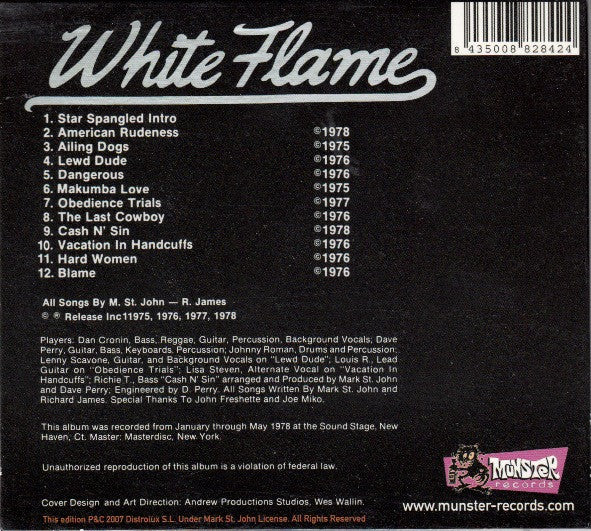 White Flame (3) : American Rudeness (CD, Album, RE, Dig)