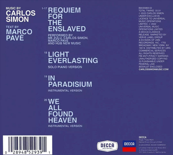 Carlos Simon : Requiem For The Enslaved (CD)