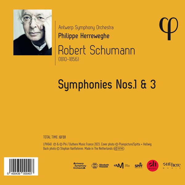 Robert Schumann – Antwerp Symphony Orchestra, Philippe Herreweghe : Symphonies Nos.1 & 3 (CD, Album)