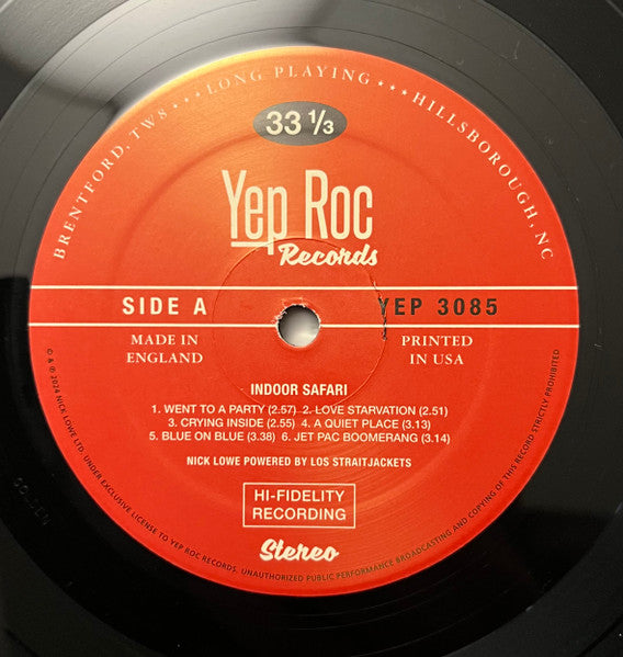 Nick Lowe : Indoor Safari (LP, Album)