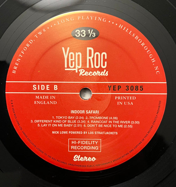 Nick Lowe : Indoor Safari (LP, Album)