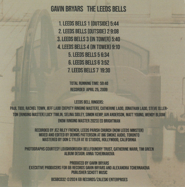 Gavin Bryars : The Leeds Bells (CDr, Album)