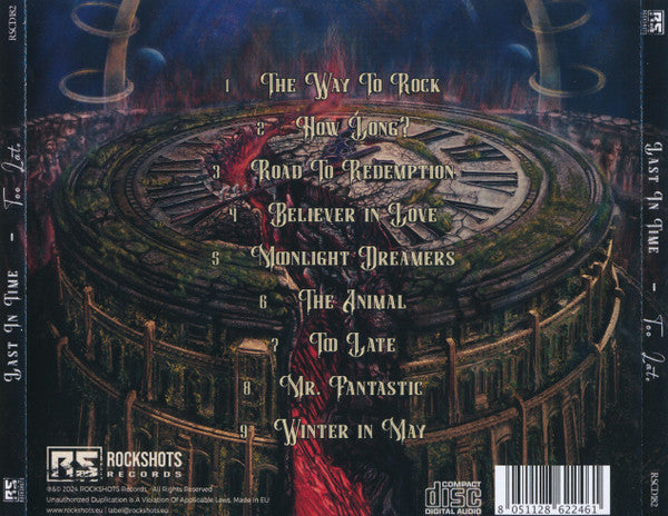 Last In Time : Too Late (CD, Album)
