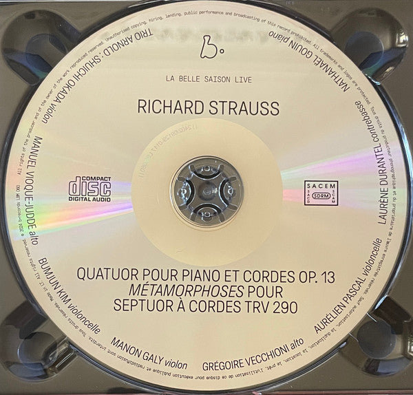 Richard Strauss, Various : Quatuor Pour Piano Et Cordes / Métamorphoses Pour Septuor A Cordes (CD)