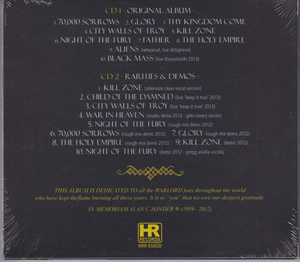 Warlord (2) : The Holy Empire (CD, Album, RE + CD + Sli)