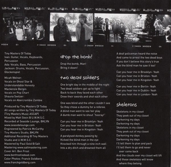 Tiny Masters Of Today : Skeletons (CD, Album)