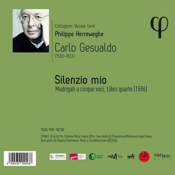 Carlo Gesualdo, Collegium Vocale, Philippe Herreweghe : I Quarto Libro die Madrigali (1596) (CD, Album)