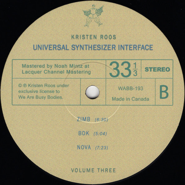 Kristen Roos : Universal Synthesizer Interface Volume Three (LP, Album, Ltd)