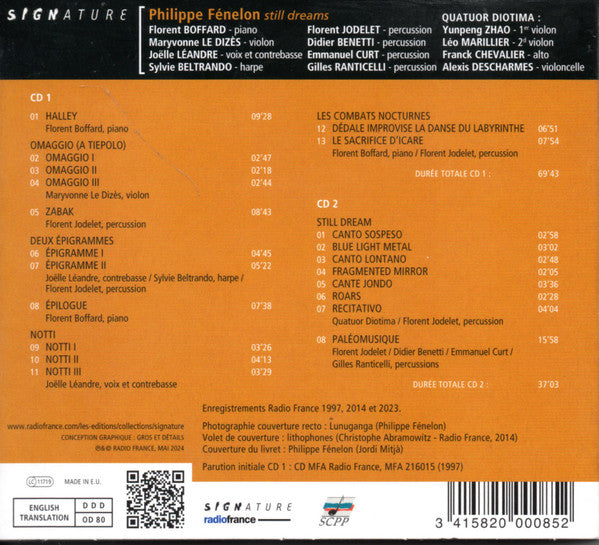 Philippe Fenelon : Still Dreams (2xCD)