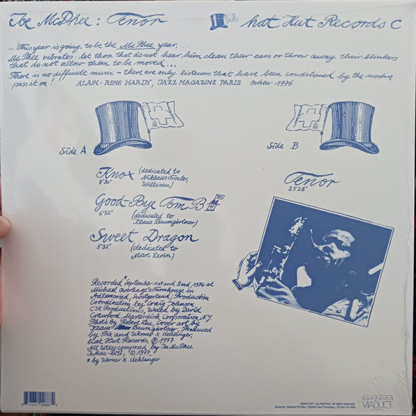 Joe McPhee : Tenor (LP, Album, RE)